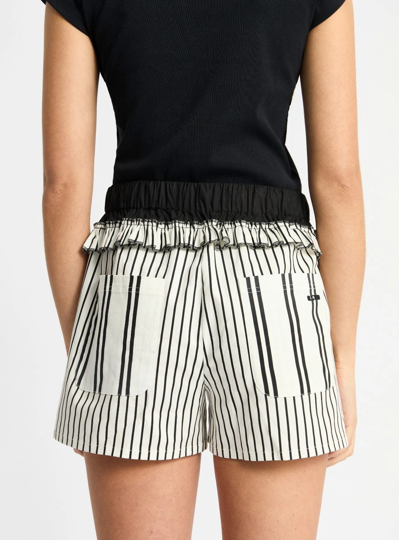 CAOS BLACK & WHITE POPLIN BOXER PANTS sold by LAAGAM product image thumbnail 2