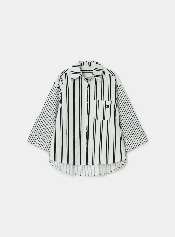 CAOS BLACK & WHITE POPLIN SHIRT sold by LAAGAM
