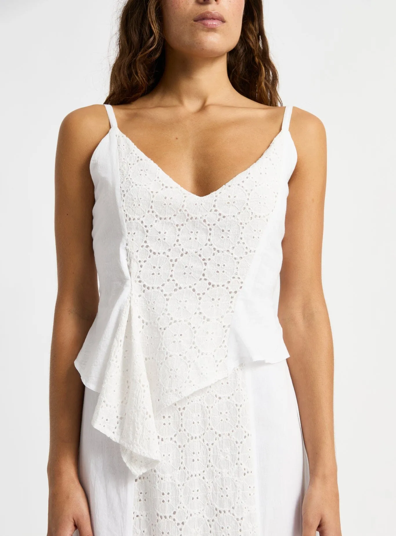 LEA WHITE LACE MIDI DRESS sold by LAAGAM product image thumbnail 3