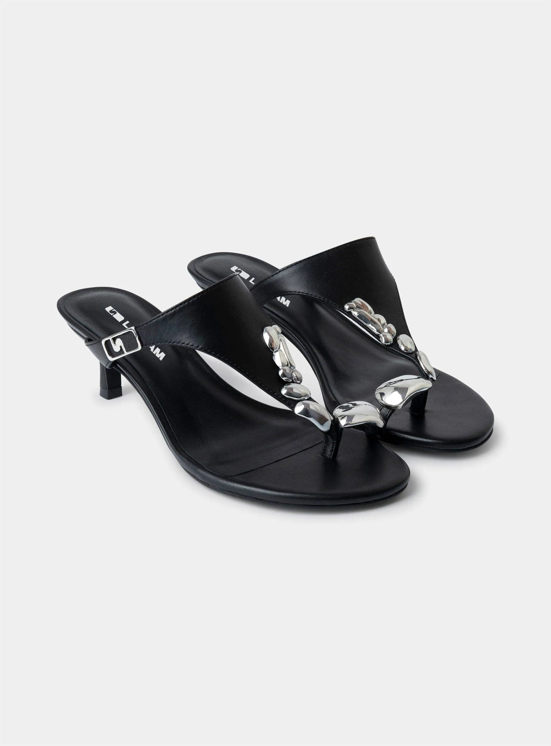 MELATI BLACK HEELED SANDAL sold by LAAGAM product image thumbnail 4