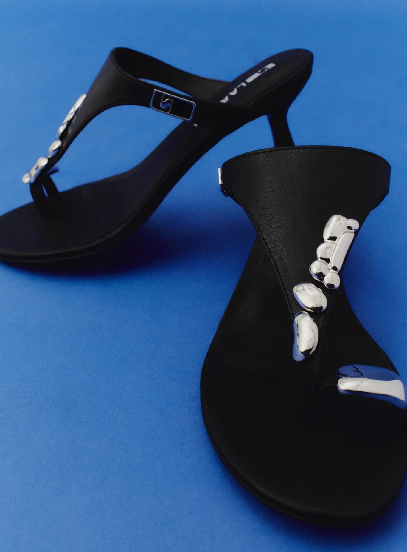 MELATI BLACK HEELED SANDAL sold by LAAGAM