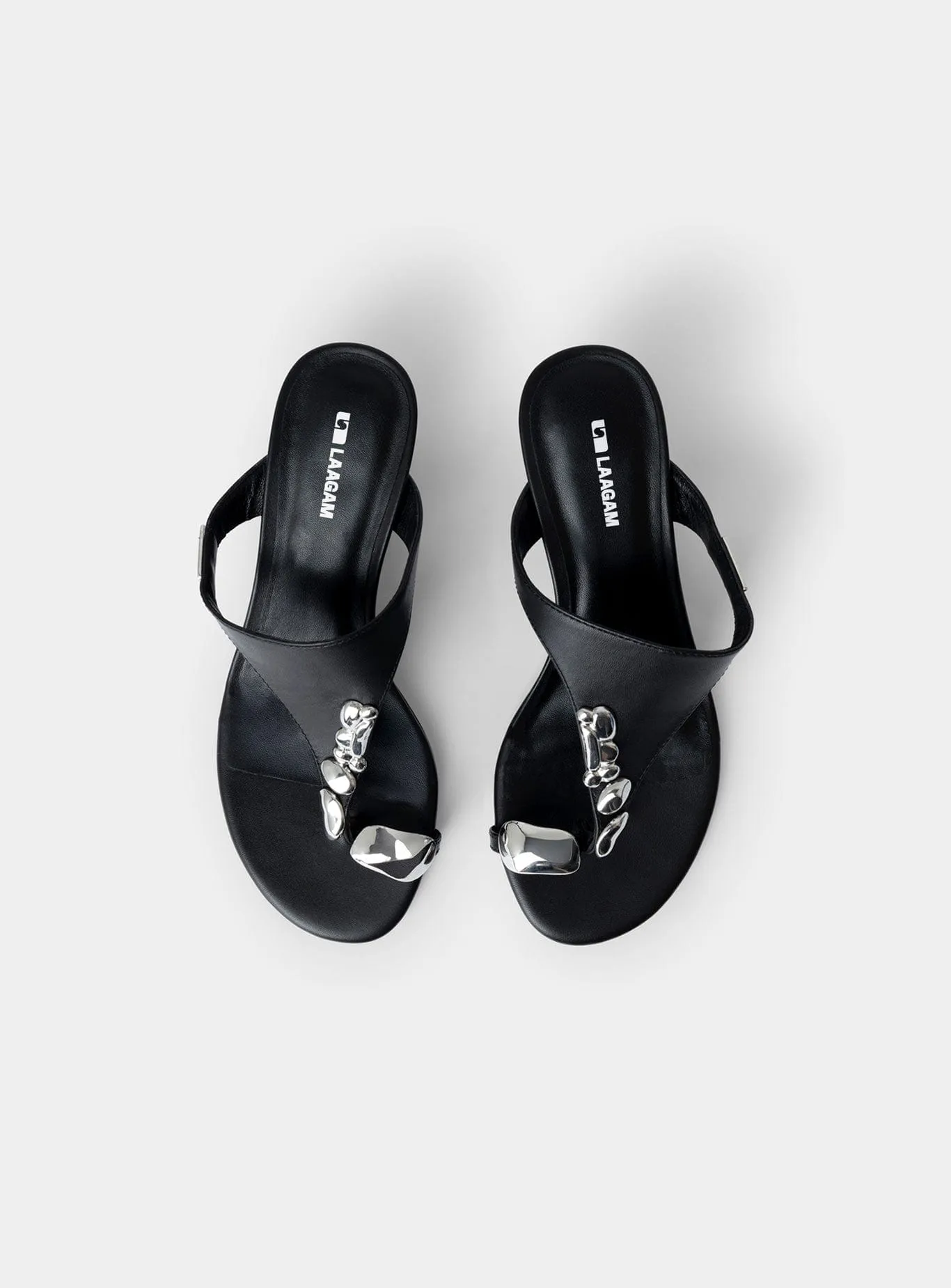 MELATI BLACK HEELED SANDAL sold by LAAGAM product image thumbnail 3
