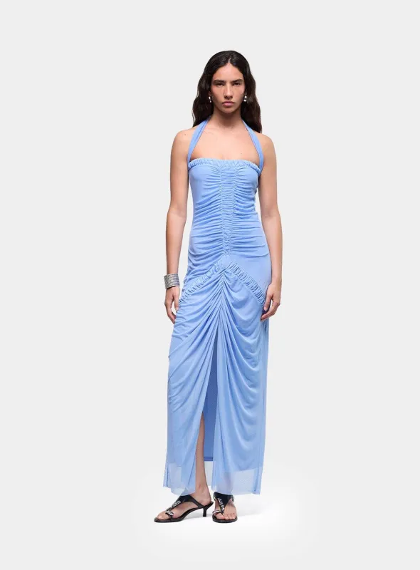 MEGAN BLUE MIDI DRESS sold by LAAGAM