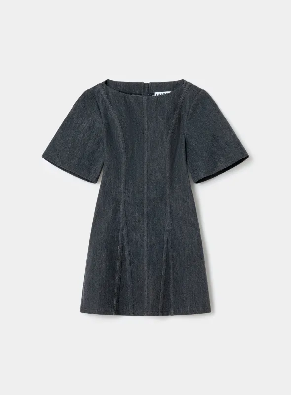 ROSETTE GREY SHORT DRESS sold by LAAGAM