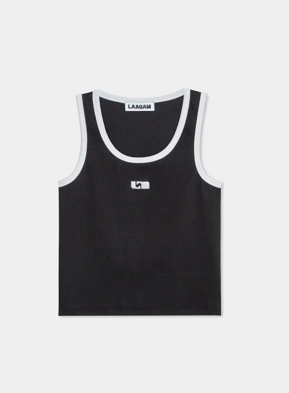 KELSI BLACK TANK TOP sold by LAAGAM