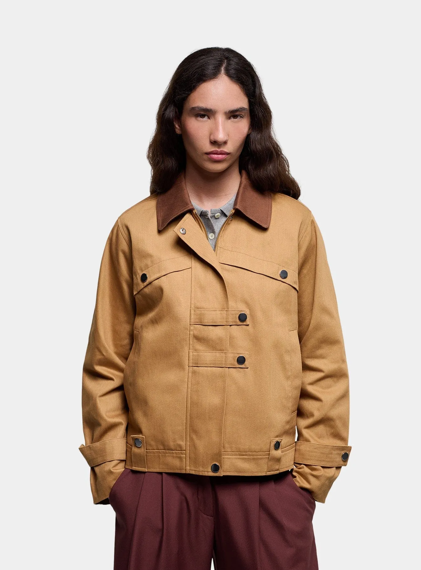 NEXA SERGE CAMEL JACKET sold by LAAGAM product image thumbnail 4