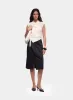 SELENE BLACK & ECRU MIDI DRESS sold by LAAGAM