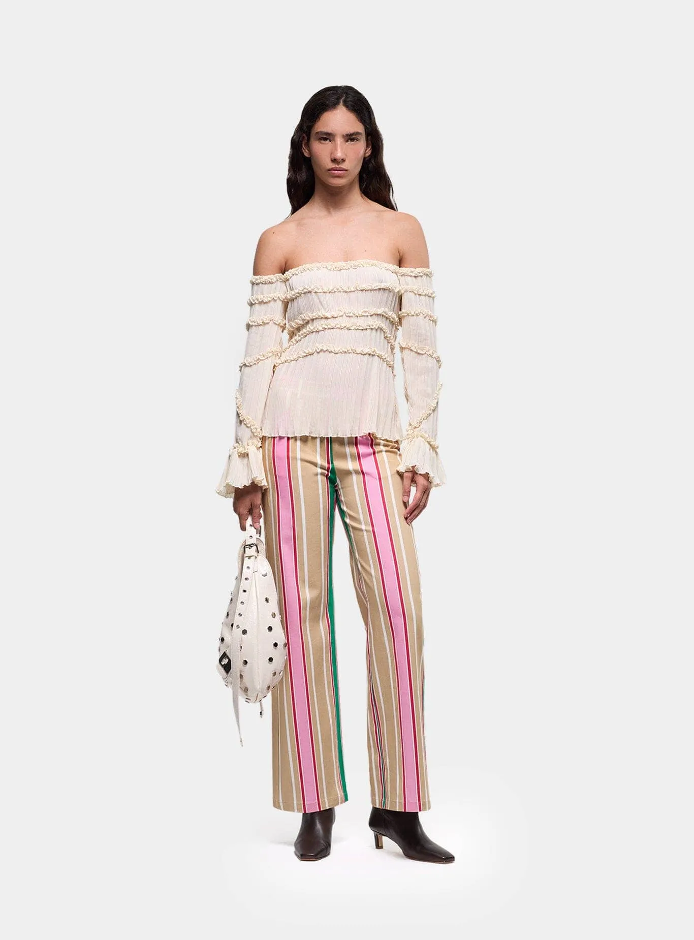 PETRA ECRU TEXTURED BLOUSE sold by LAAGAM product image thumbnail 2