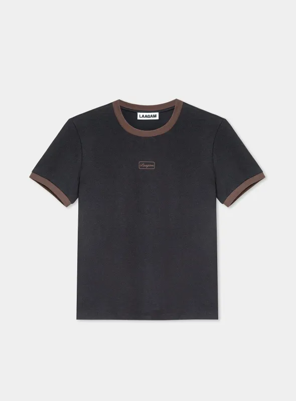 HERA BLACK LOGO T-SHIRT sold by LAAGAM