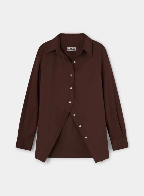 NO BOYFRIEND BROWN SHIRT sold by LAAGAM