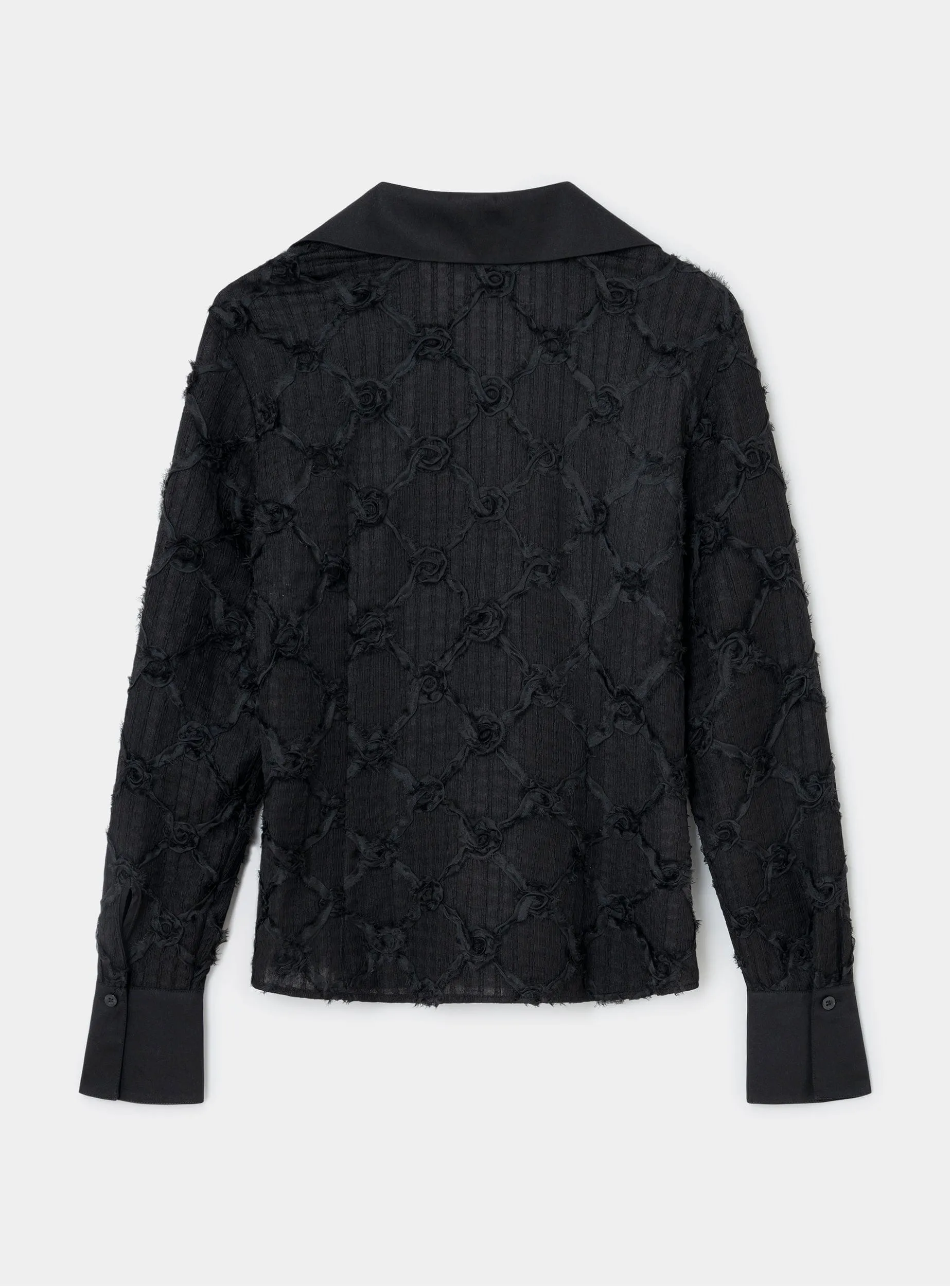 SALLY BLACK TEXTURED SHIRT sold by LAAGAM product image thumbnail 2