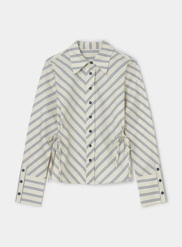 OPERA BLACK & WHITE STRIPED SHIRT sold by LAAGAM