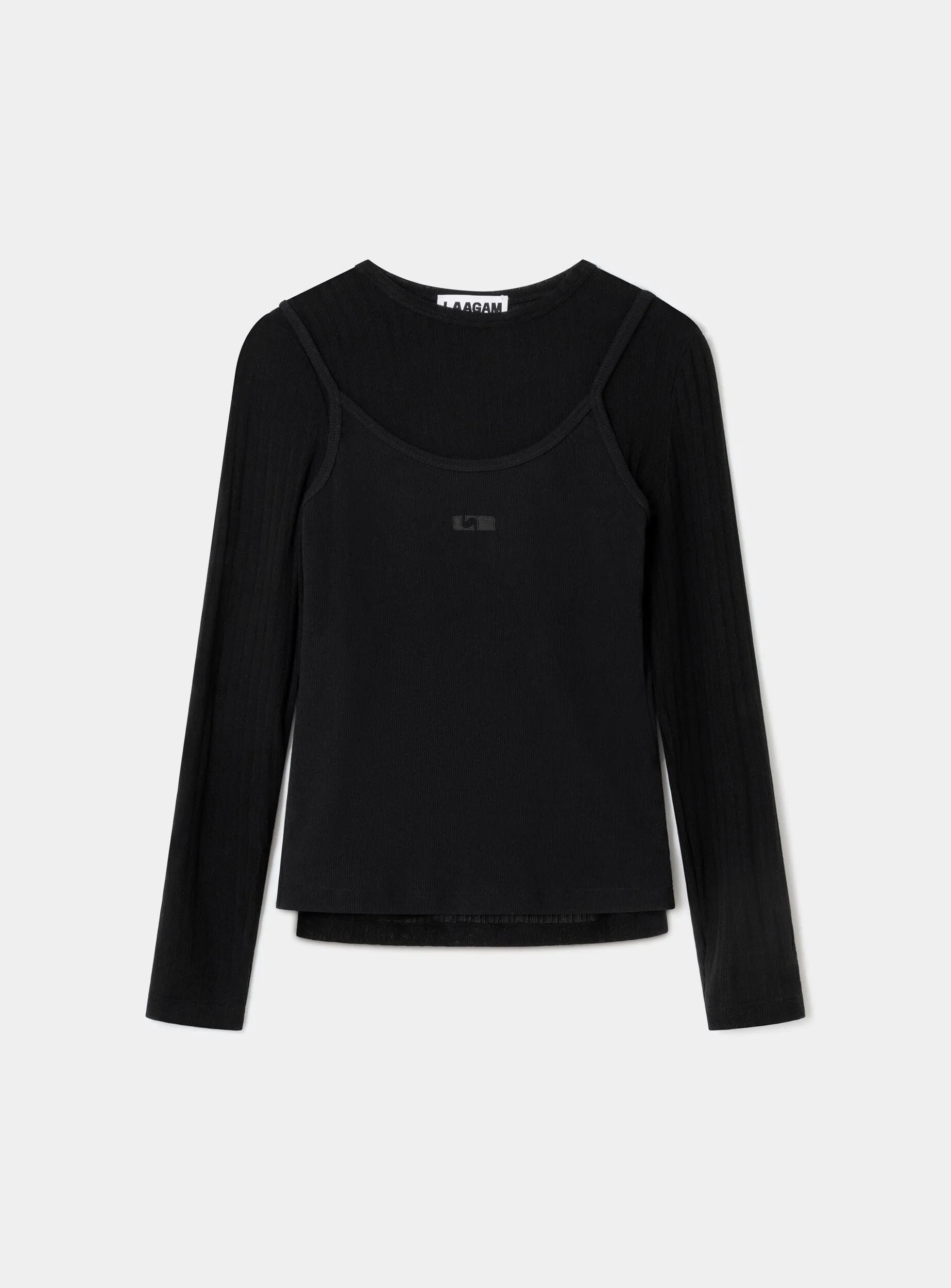 NOVA BLACK LONG SLEEVE T-SHIRT sold by LAAGAM