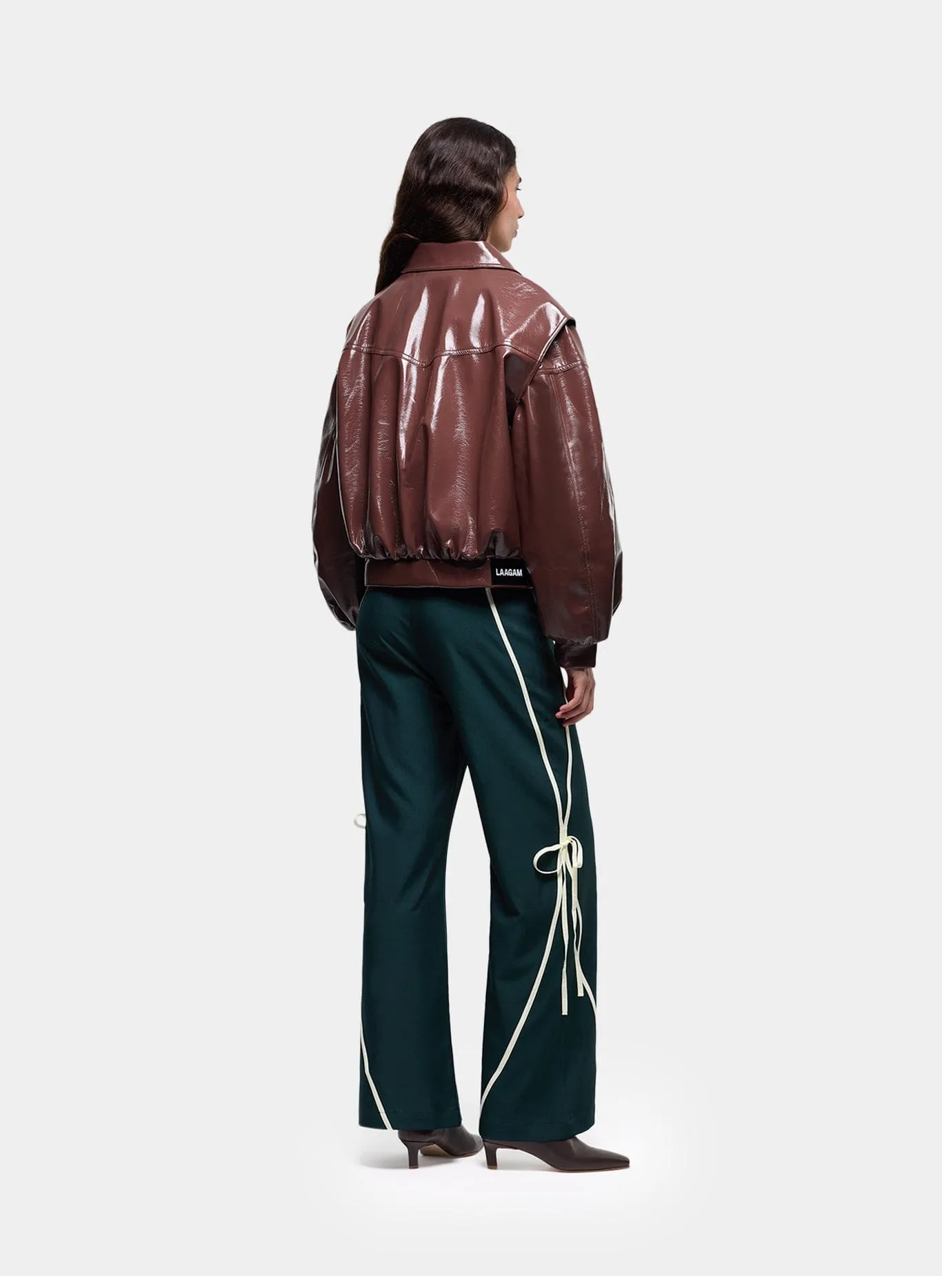 CUPIDO BROWN BOMBER JACKET sold by LAAGAM product image thumbnail 3