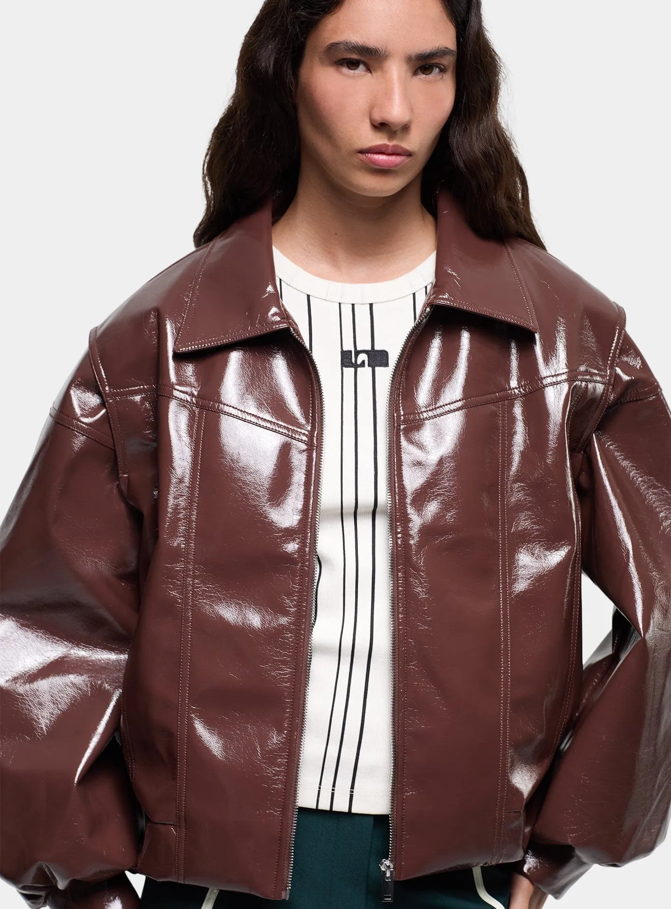 CUPIDO BROWN BOMBER JACKET sold by LAAGAM product image thumbnail 4