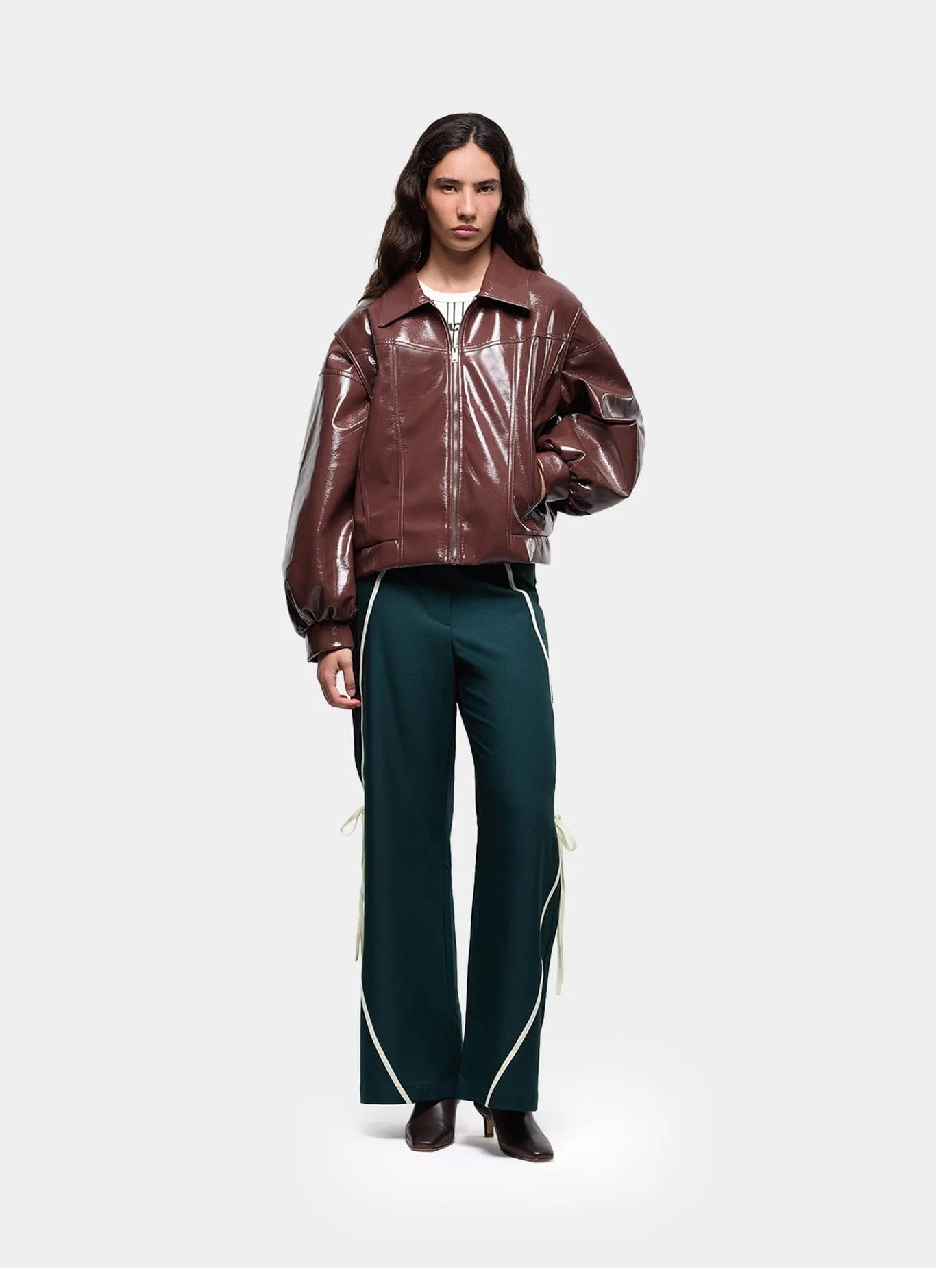 CUPIDO BROWN BOMBER JACKET sold by LAAGAM product image thumbnail 2