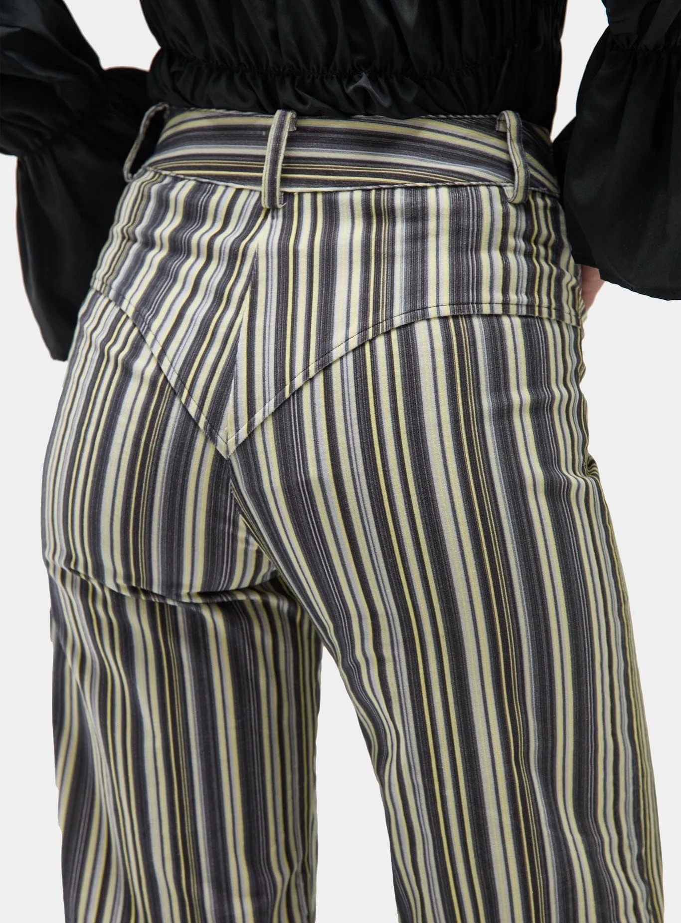 HOLLY CORDUROY GREY STRIPED PANTS sold by LAAGAM product image thumbnail 5