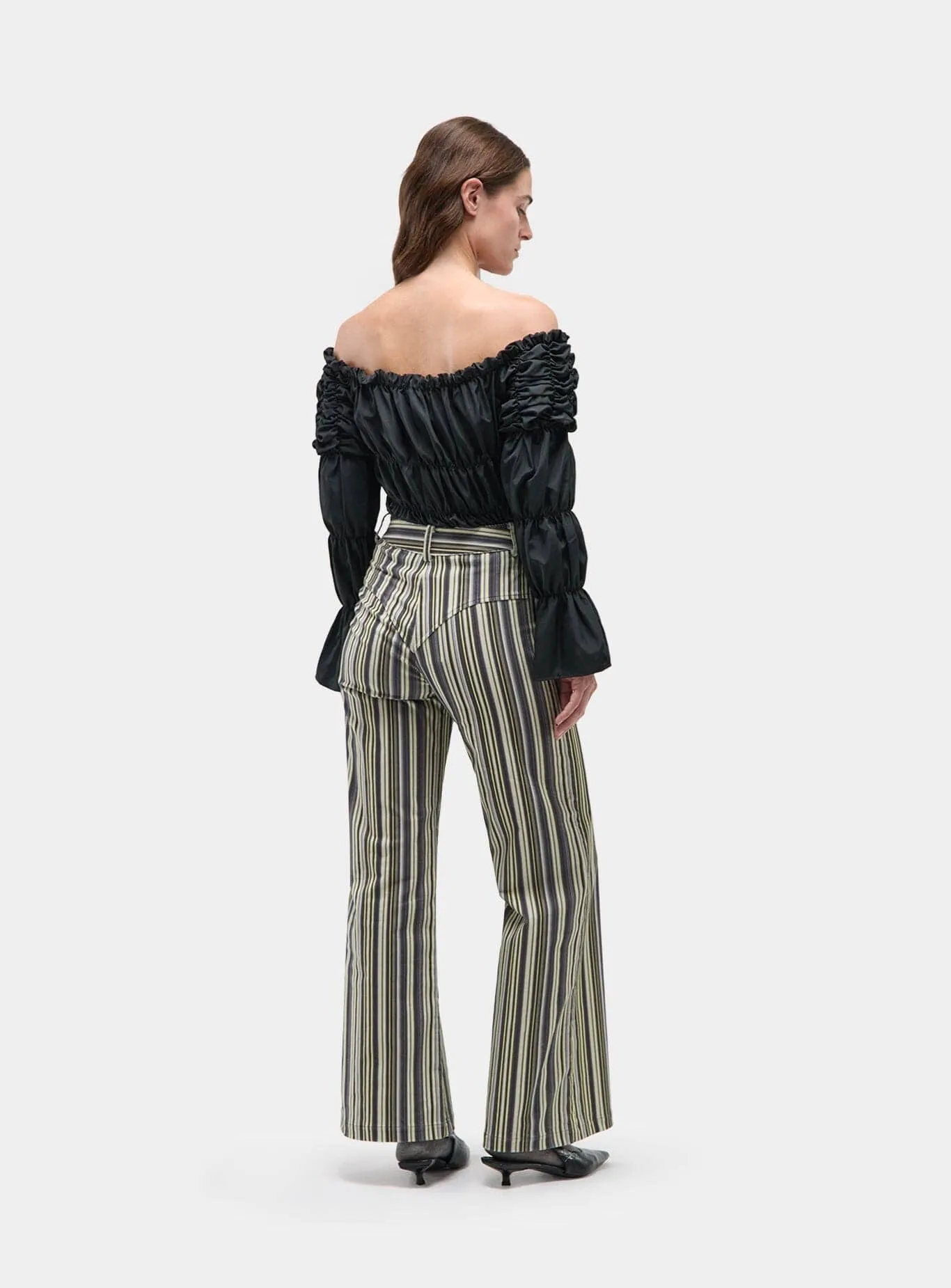 HOLLY CORDUROY GREY STRIPED PANTS sold by LAAGAM product image thumbnail 4