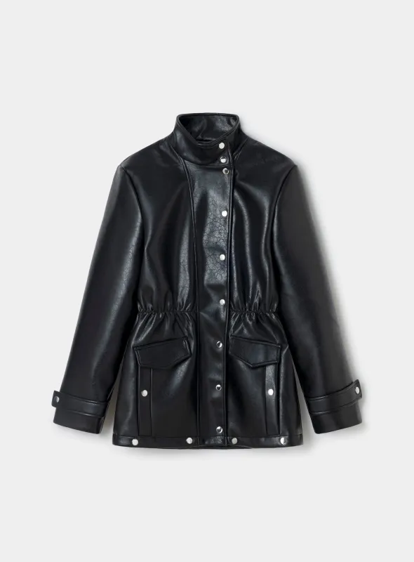 BERGHAIN BLACK LONG JACKET sold by LAAGAM