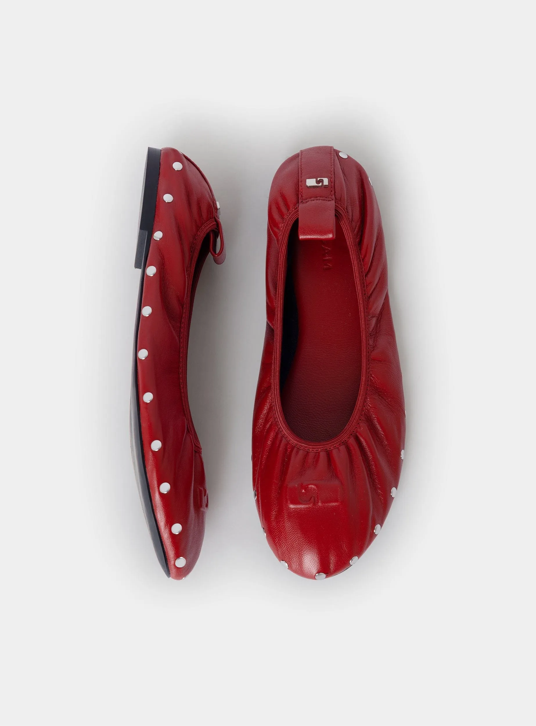 PLIÉ RED STUDS BALLERINA sold by LAAGAM product image thumbnail 3