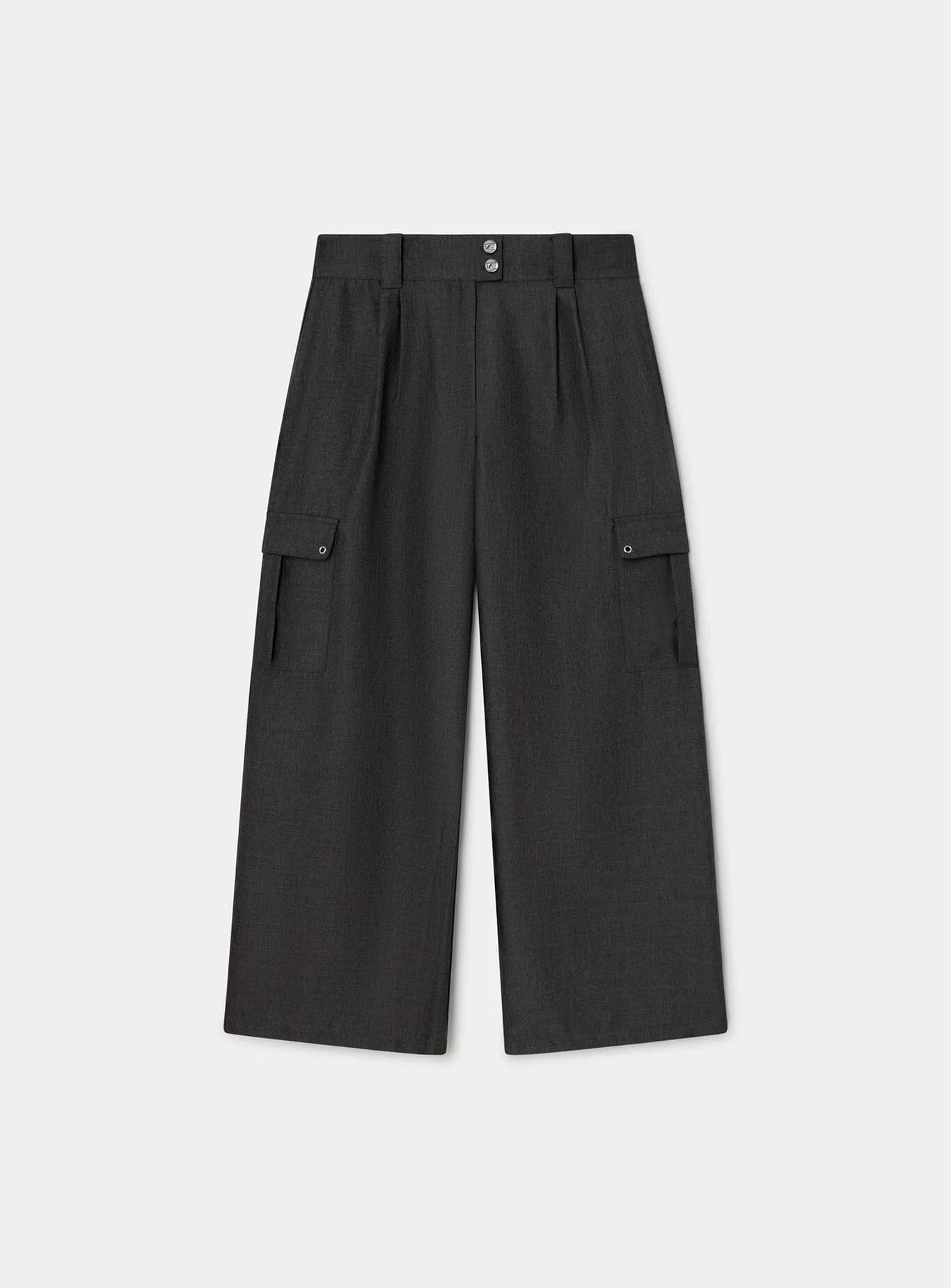 TIRSA GREY CARGO PANTS sold by LAAGAM product image thumbnail 4