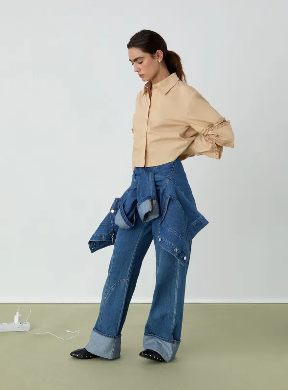 MUNA SAND CUT-OUT SHIRT made by LAAGAM