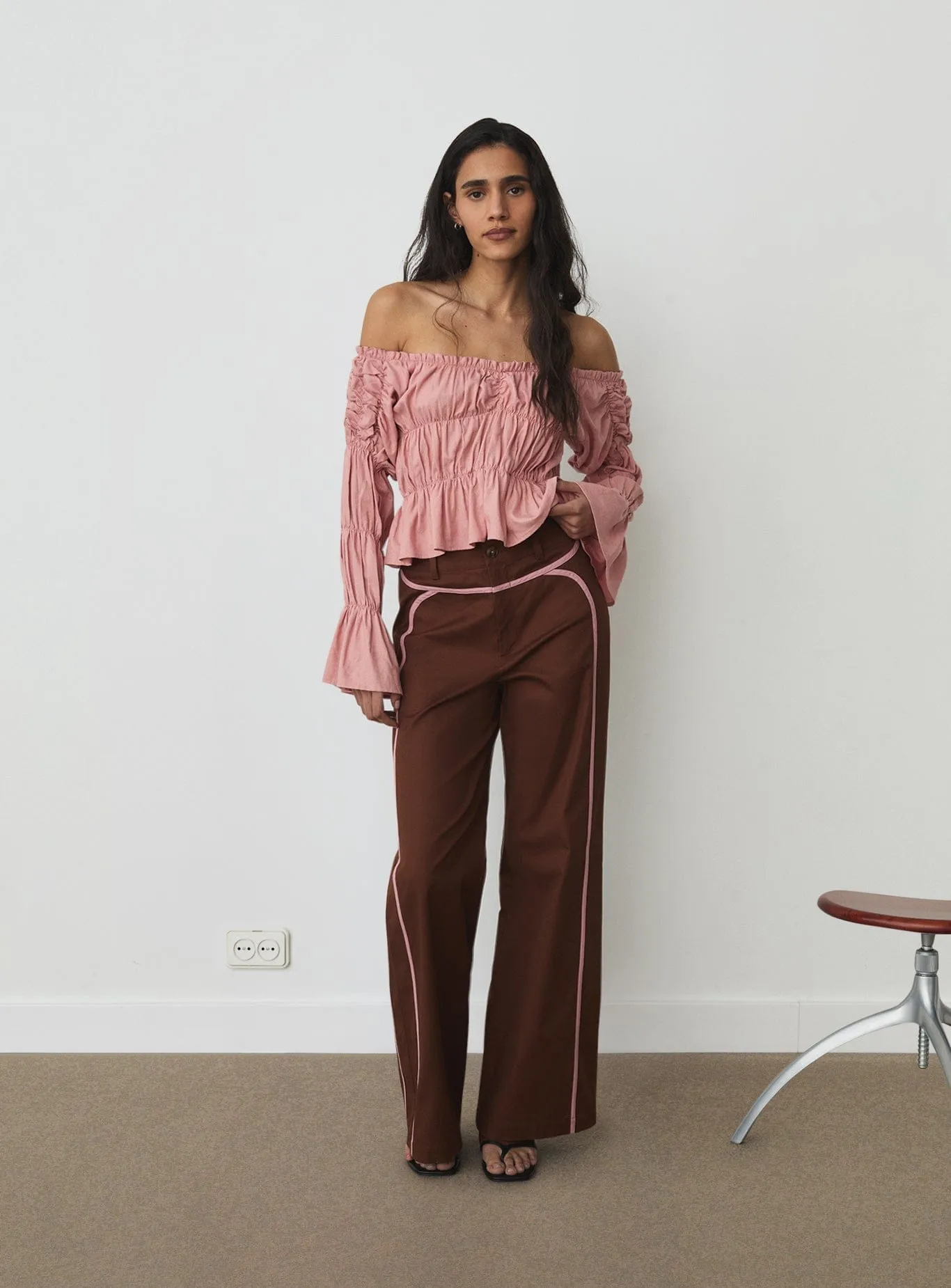 LEXIE BROWN SERGE PANTS sold by LAAGAM