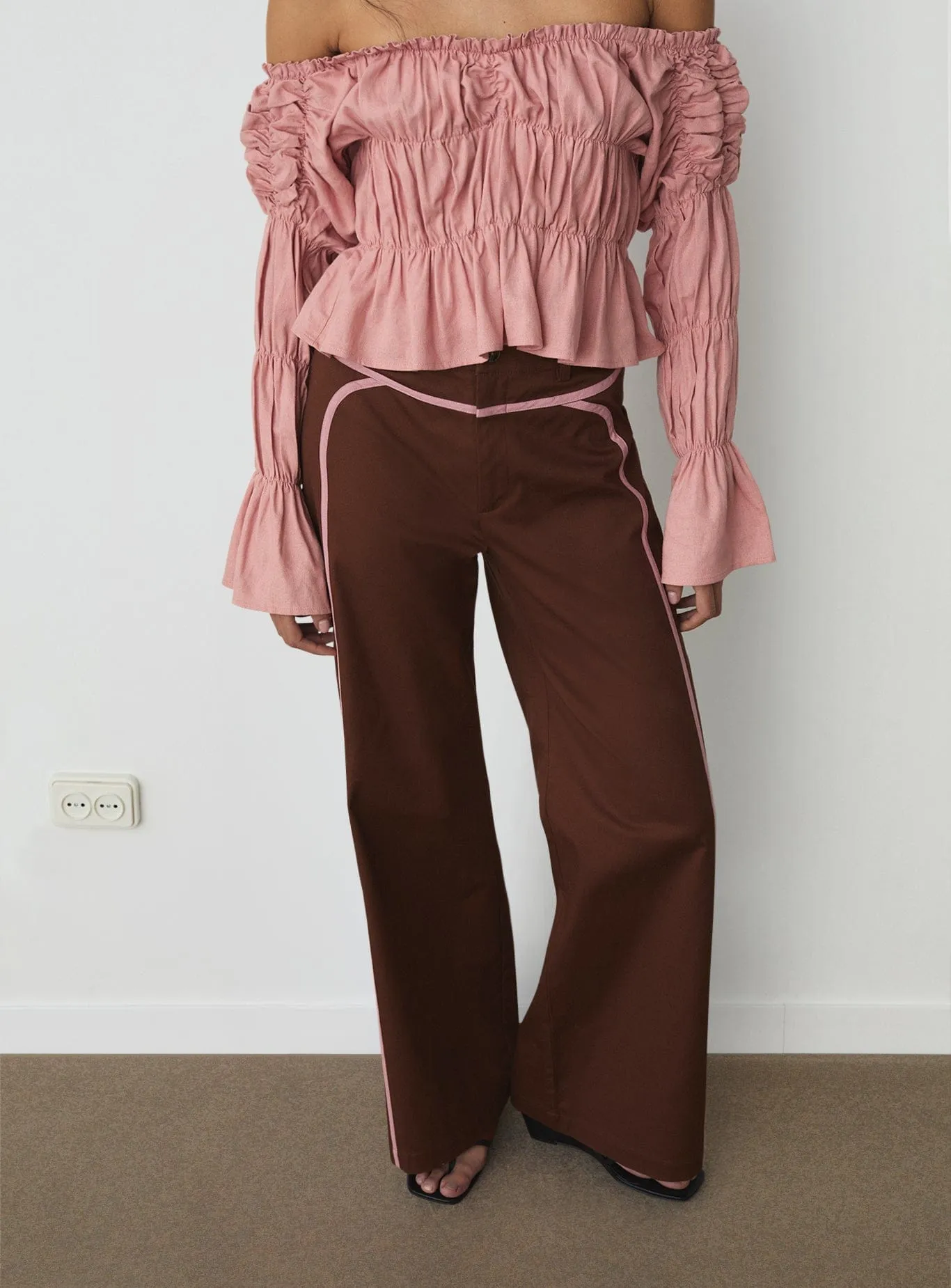 LEXIE BROWN SERGE PANTS sold by LAAGAM product image thumbnail 2
