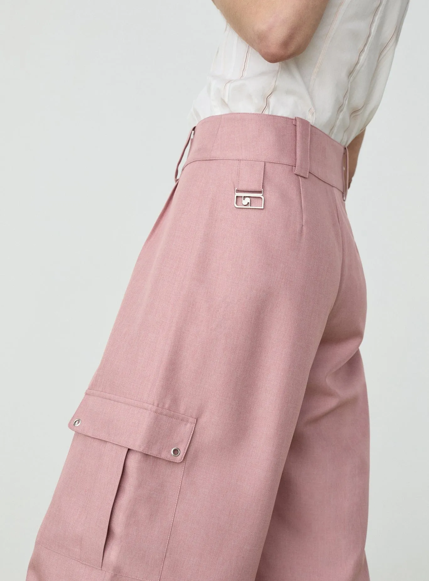 TIRSA PINK CARGO PANTS sold by LAAGAM product image thumbnail 3