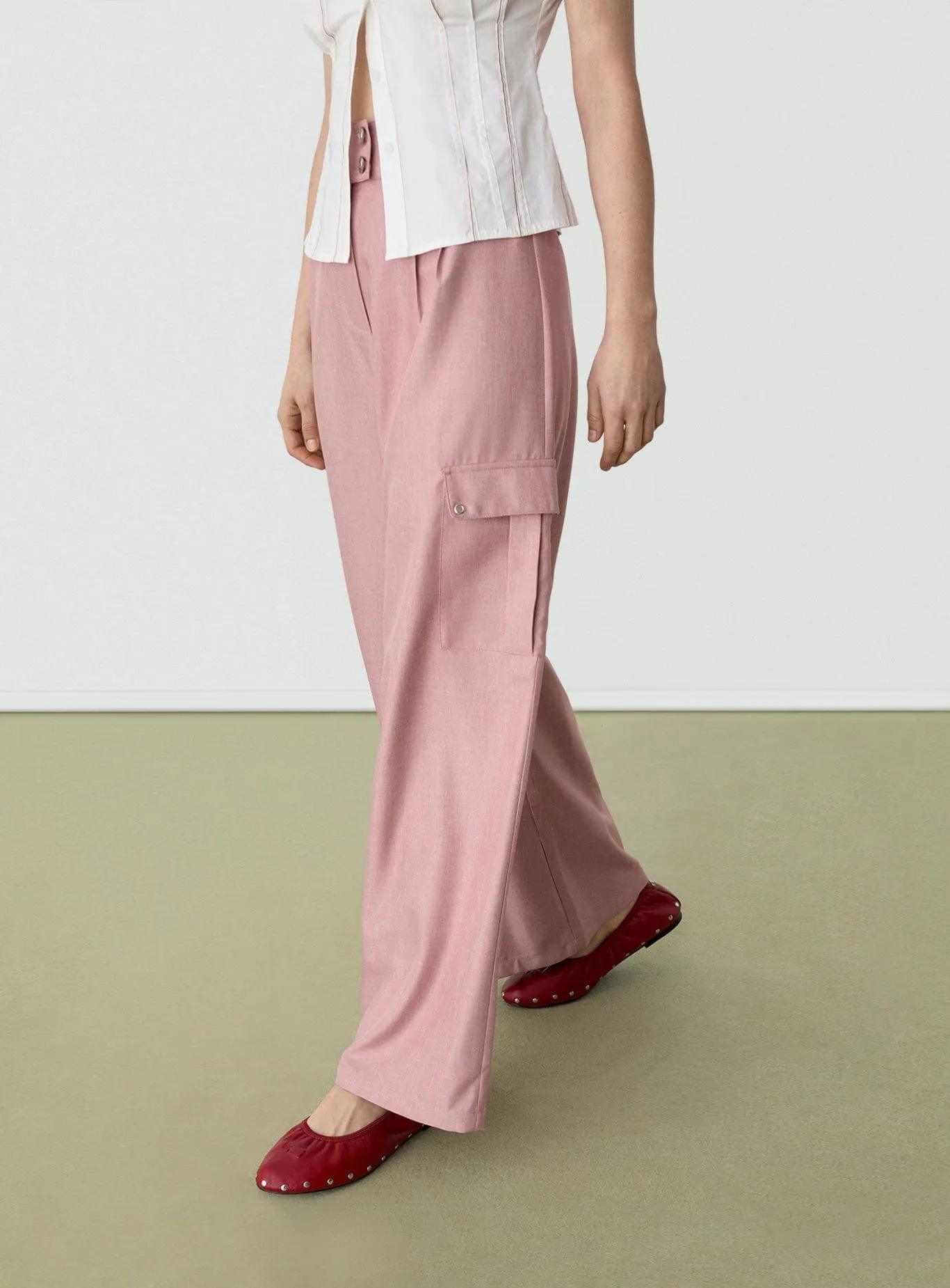 TIRSA PINK CARGO PANTS sold by LAAGAM product image thumbnail 2