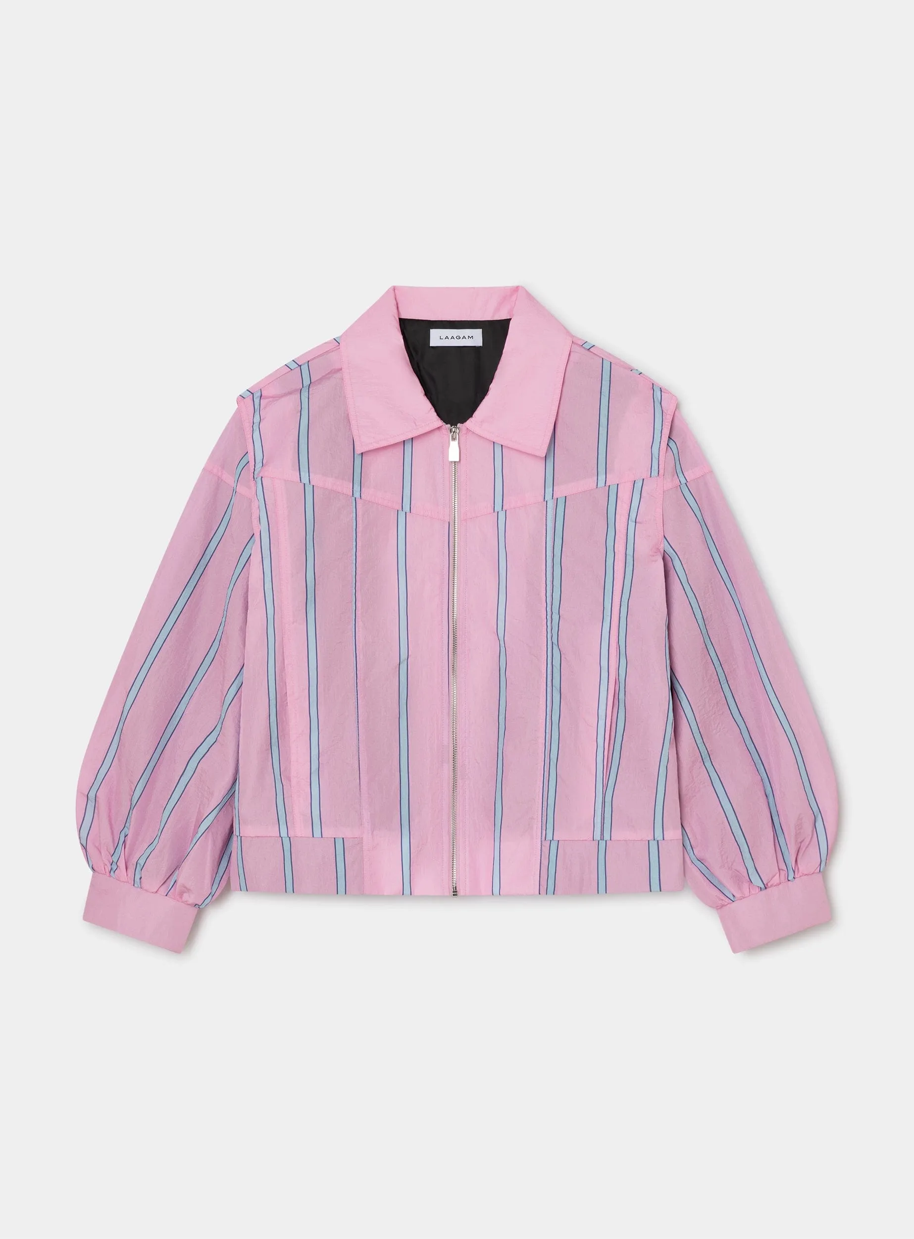 WATSON PINK STRIPED BOMBER JACKET sold by LAAGAM product image thumbnail 5