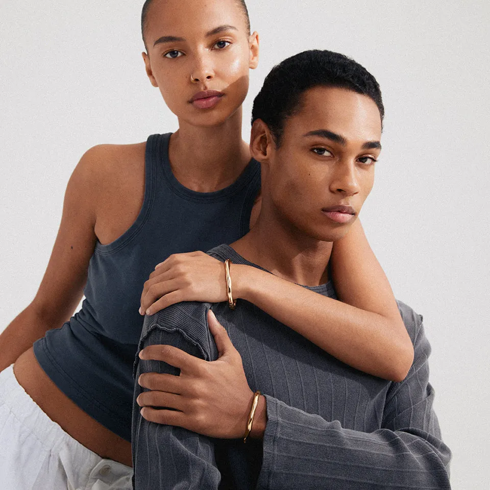 LIGHT Recycled Wavy Bangle Bracelet sold by Pilgrim Canada product image thumbnail 2