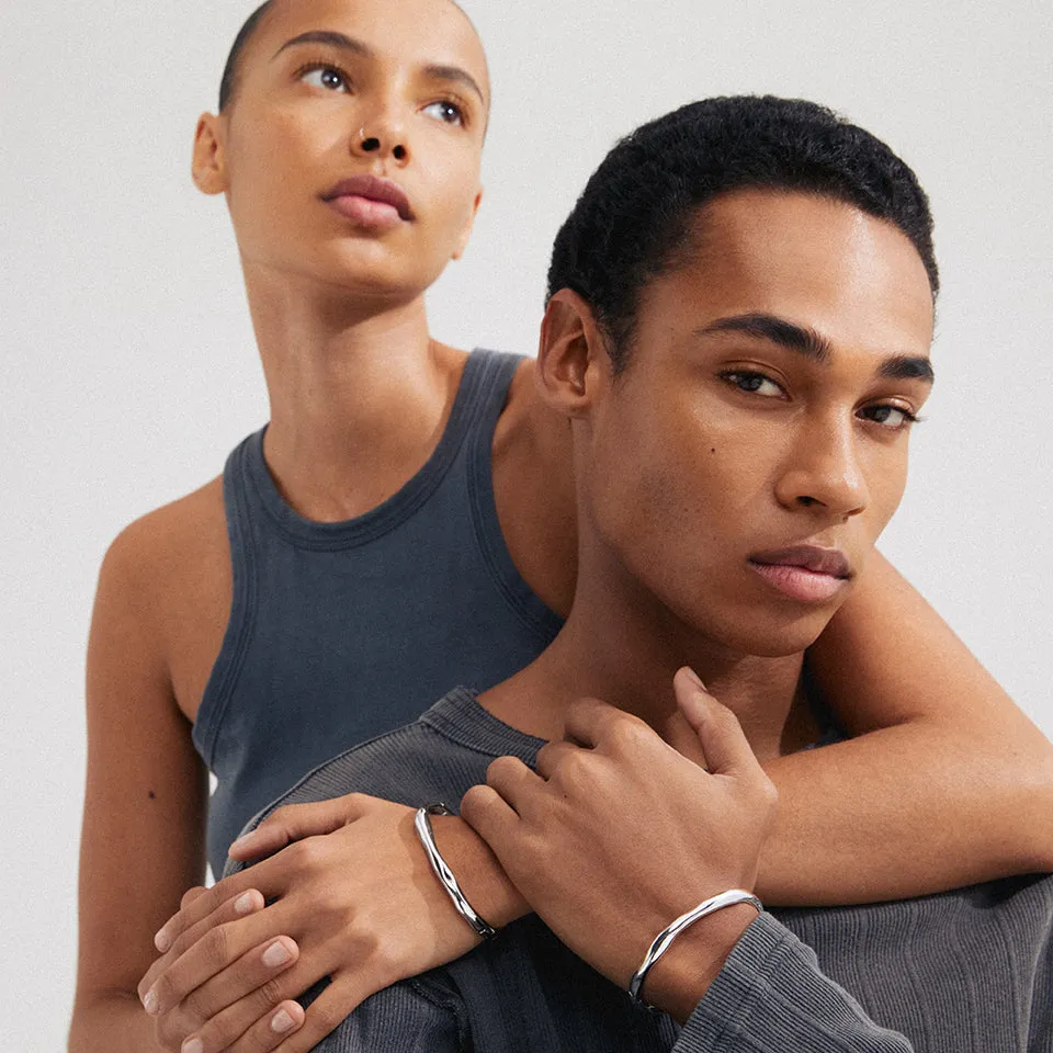 LIGHT Recycled Wavy Bangle Bracelet sold by Pilgrim Canada product image thumbnail 5