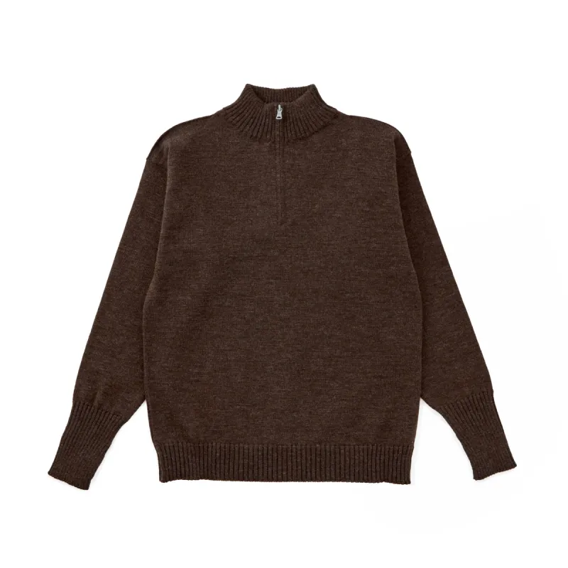 Seaman Half-Zip Natural Brown sold by Andersen-Andersen