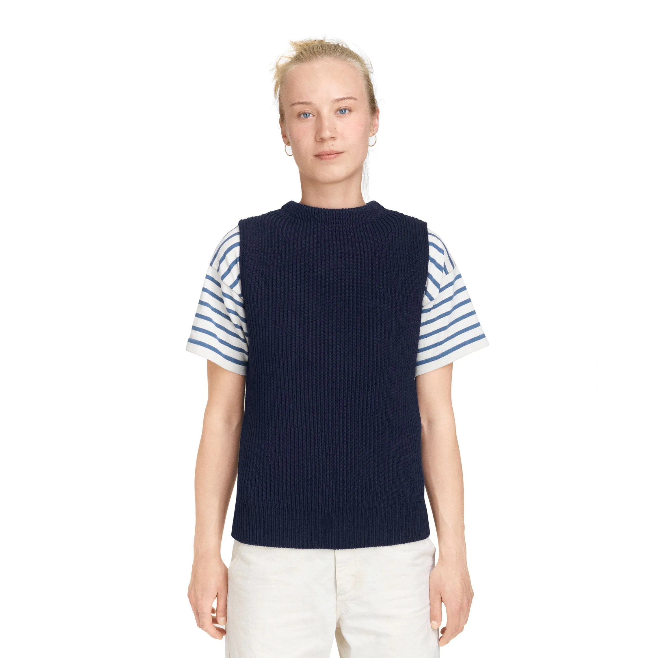 Navy Vest Natural Brown sold by Andersen-Andersen product image thumbnail 3