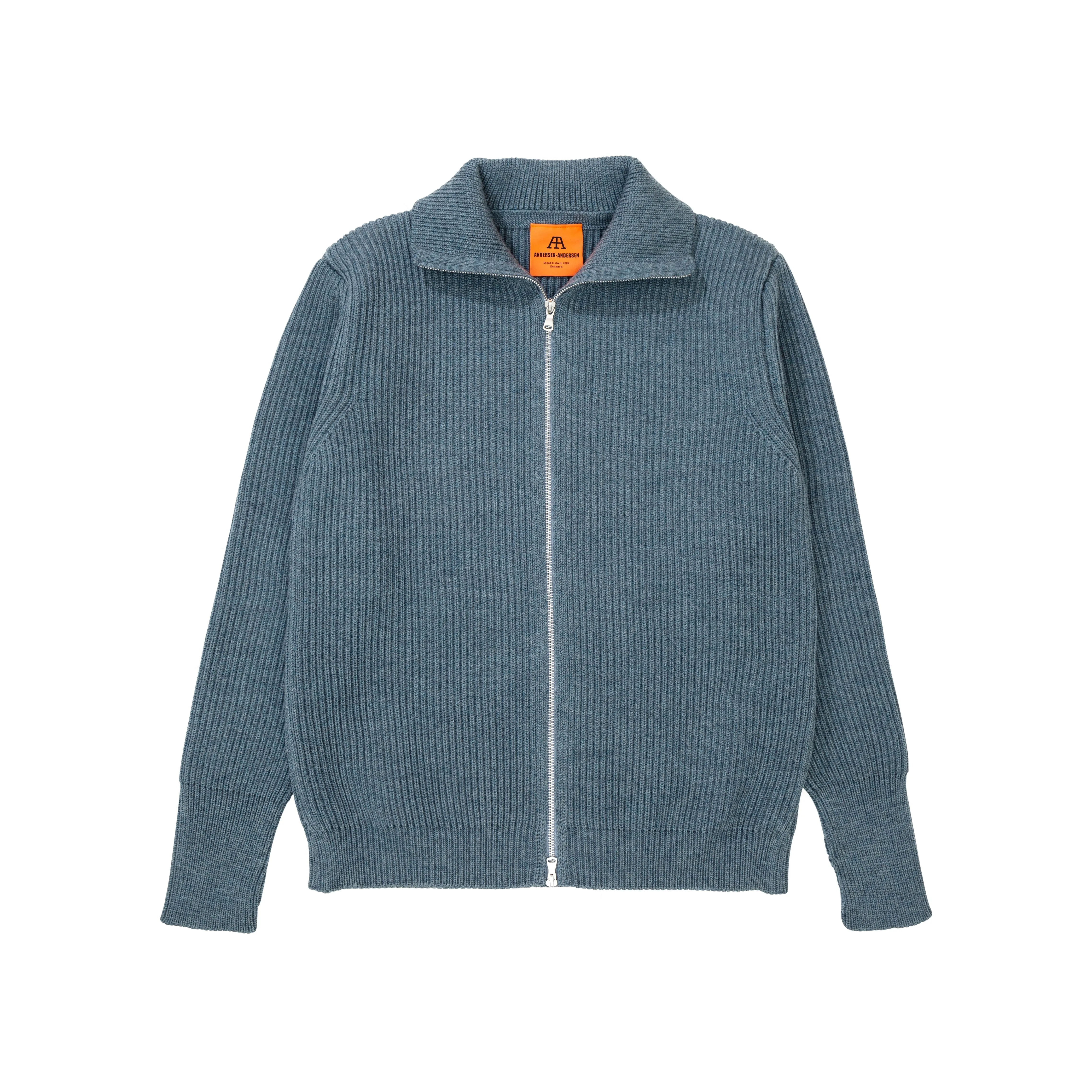 Navy Full-Zip Light Indigo sold by Andersen-Andersen