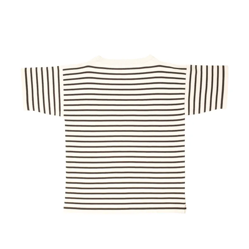 Boatsman Short Raw Cotton/Hunting Green Stripe sold by Andersen-Andersen