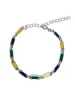 Poncho Bracelet (Silver 925/Navy/Yellow/Green) sold by MAPLE