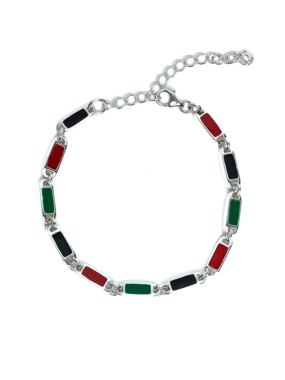 Poncho Bracelet (Silver 925/Red/Green/Black) sold by MAPLE