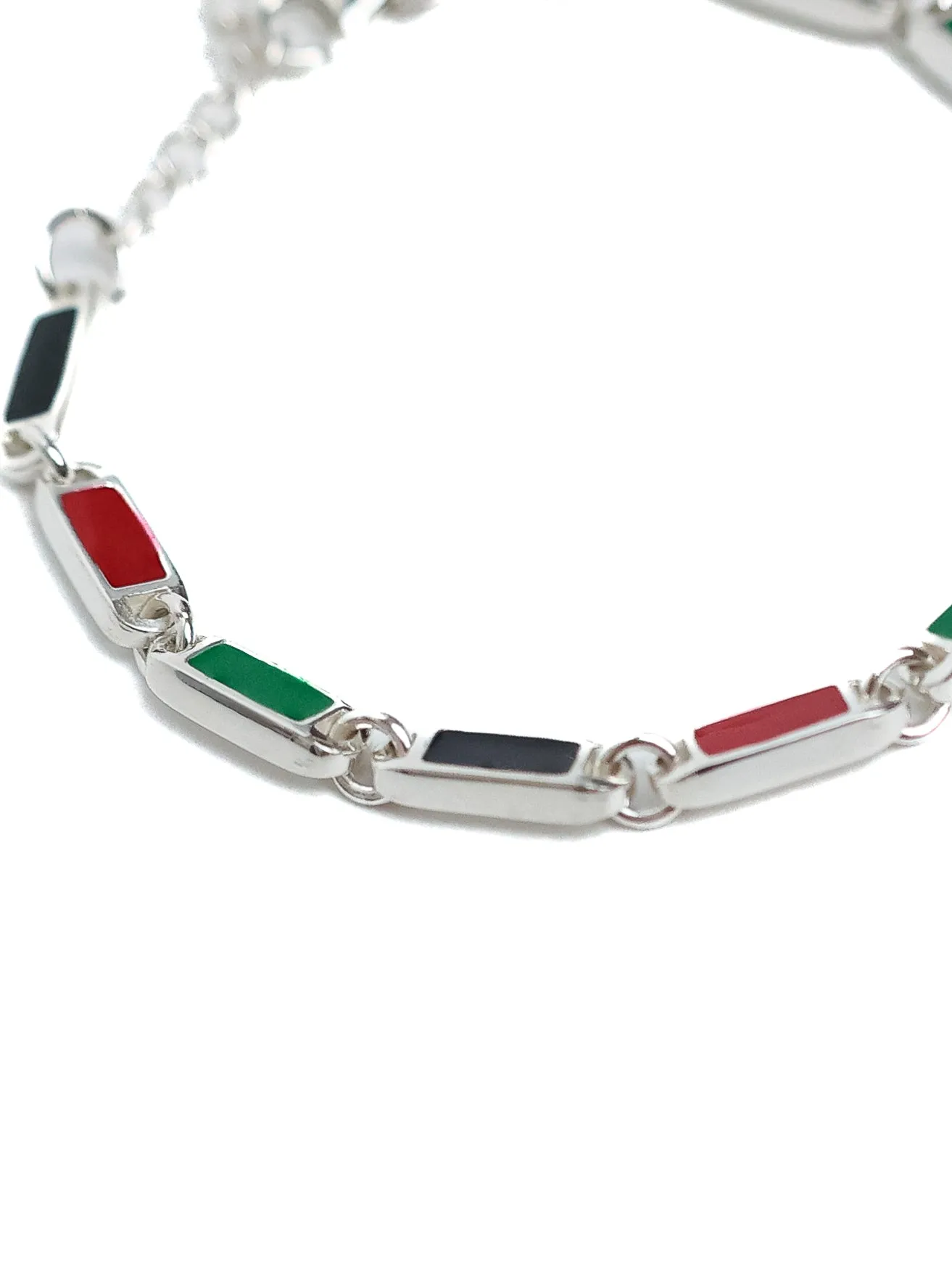 Poncho Bracelet (Silver 925/Red/Green/Black) sold by MAPLE product image thumbnail 2