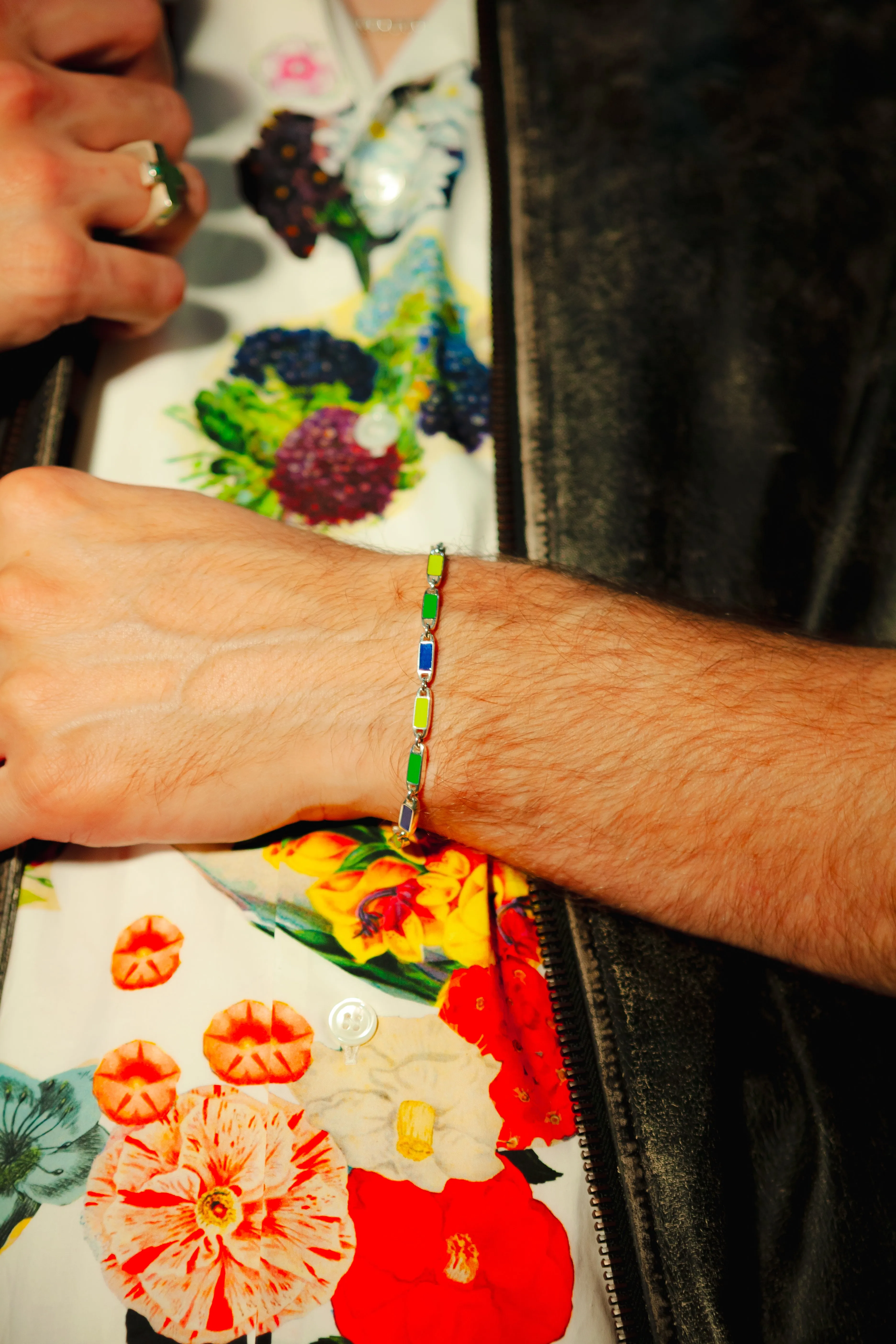 Poncho Bracelet (Silver 925/Red/Green/Black) sold by MAPLE product image thumbnail 5