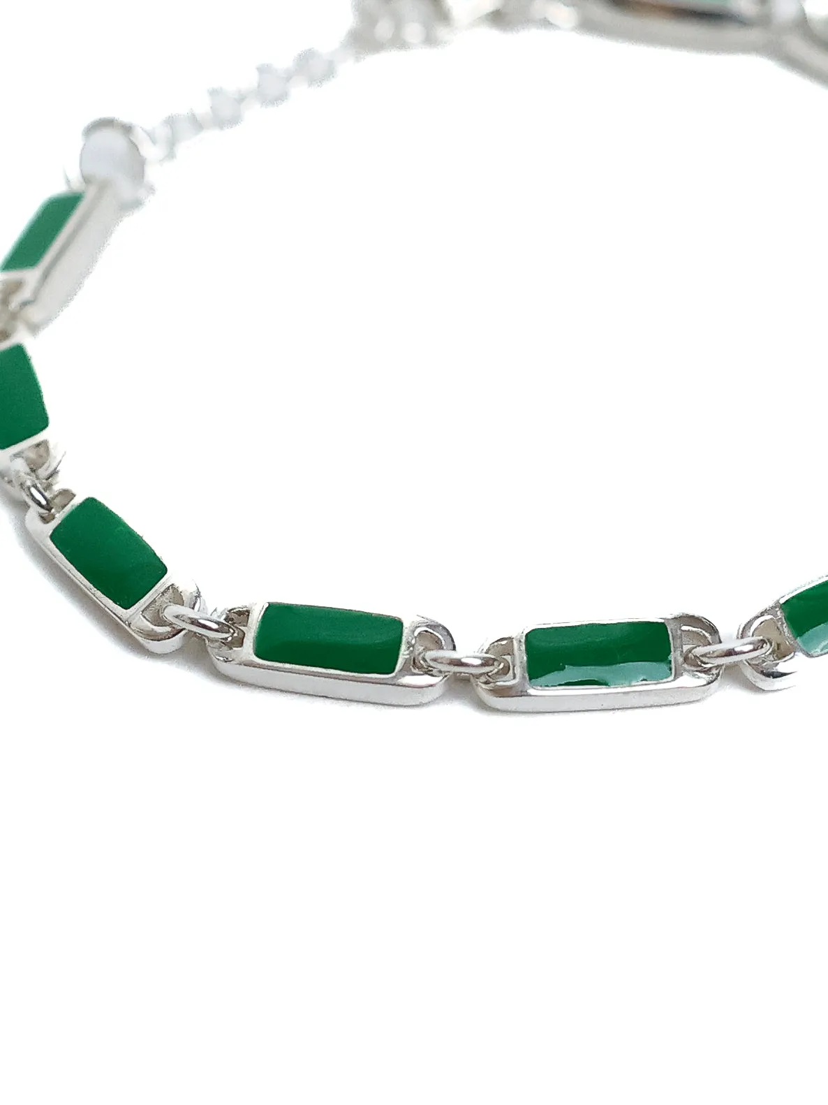 Poncho Bracelet (Silver 925/Green) sold by MAPLE product image thumbnail 2