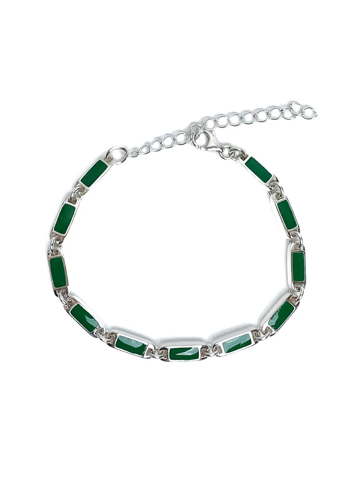 Poncho Bracelet (Silver 925/Green) sold by MAPLE
