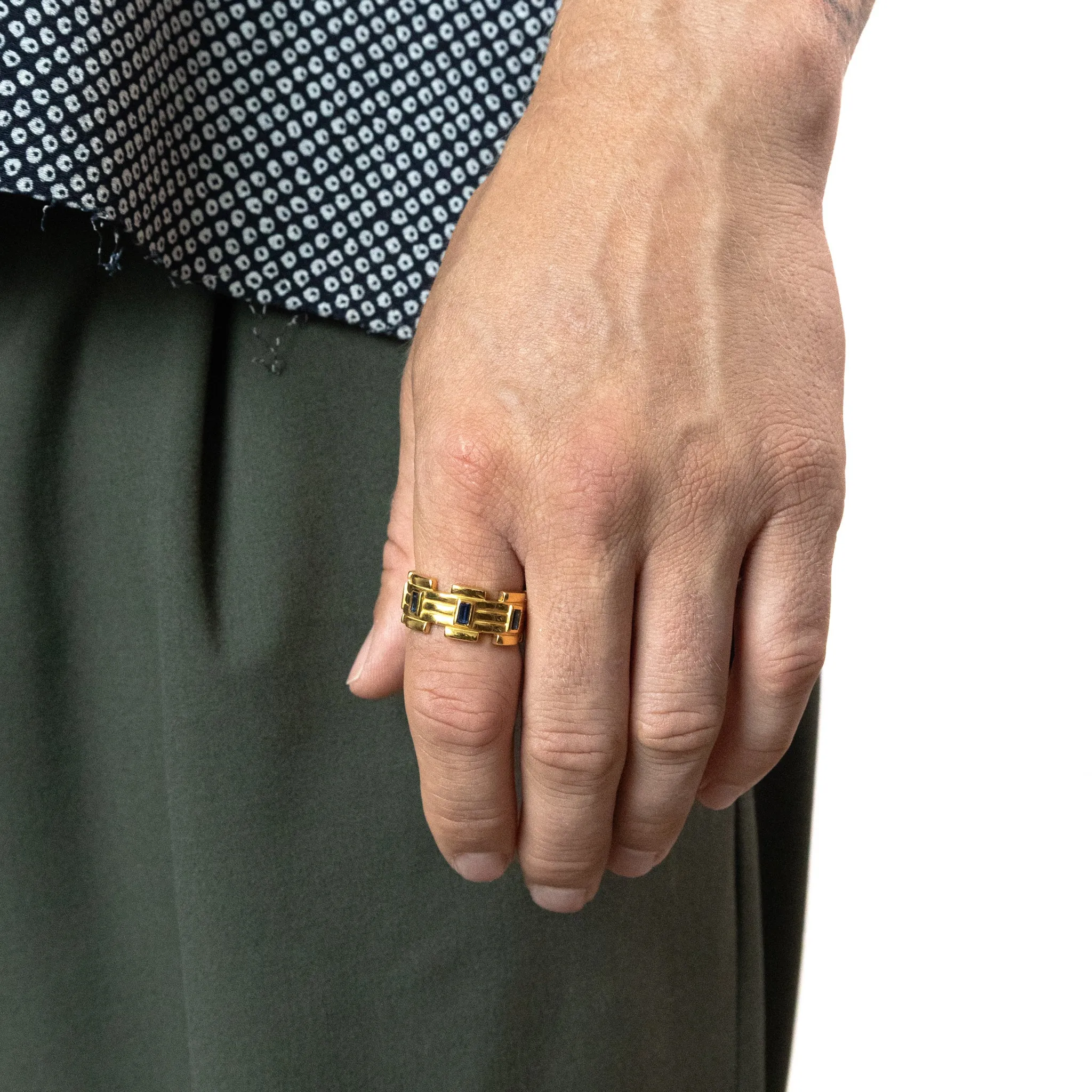 Lui Link Stone Ring (14K/Sapphire) sold by MAPLE product image thumbnail 4