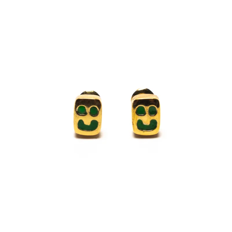 Smiley Earrings (14K/Enamel) sold by MAPLE