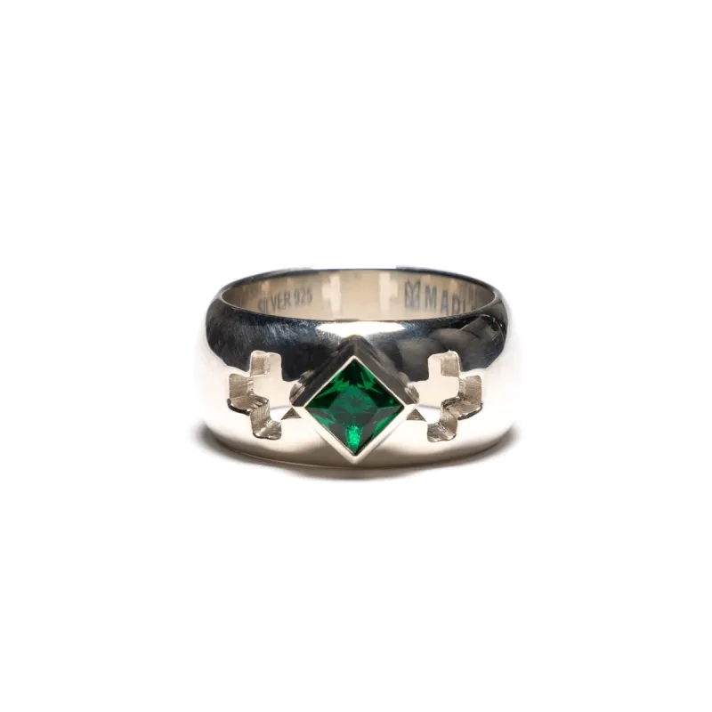 Wednesday Ring (Silver/Emerald) sold by MAPLE