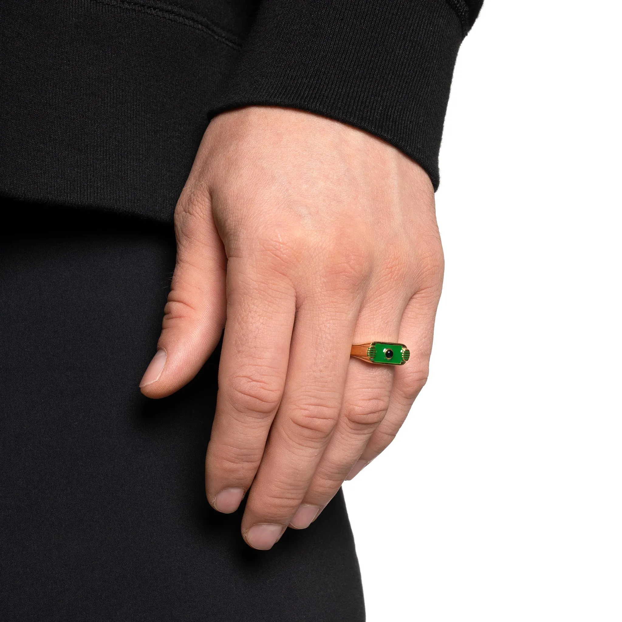 Unruly Ring (14K Gold/Resin/Onyx) sold by MAPLE product image thumbnail 5