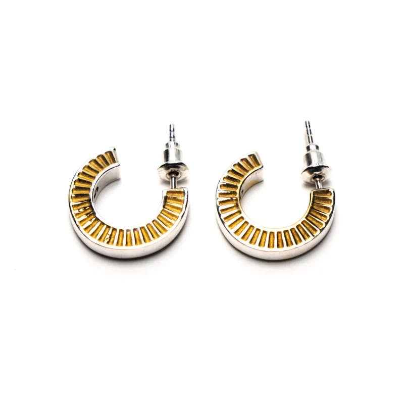 Two Tone Earrings (Silver/14K) sold by MAPLE