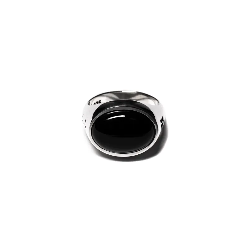 Tubby Ring (Silver/Onyx) sold by MAPLE