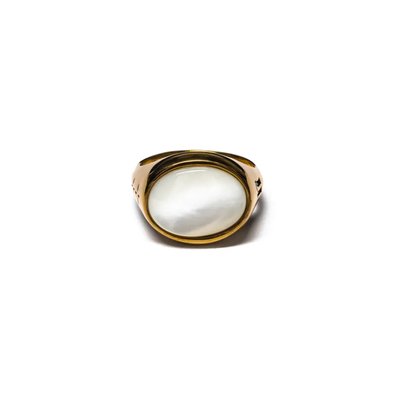 Tubby Ring (14K Gold/Mother of Pearl) sold by MAPLE